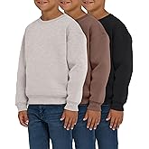 PURE CHAMP 3 Pack Boys Sweatshirts Long Sleeve Boy Crewneck Relaxed Soft Essentials Teen Pullover Sweaters For Youth Kids