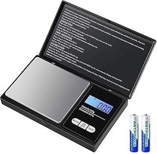 Diyife 500g/0,01g Taschenwaage, Präzisions Mini Küchenwaage, Digitalwaage Feinwaage Goldwaage Münzwaage, LCD-Display &Edelstahl Plattform, Multifunktion für Küche, Schmuck, Droge, Tee, Hefe, Kaffee