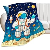 Astronaut Blanket Astronaut Cozy Warm Space Man Fleece Fuzzy Plush Throw Blanket Soft Lightweight Cosmonaut Stuff Decor Flannel Blanket Gifts for Lover Teens Boys Girls Kids Women 50"x40"