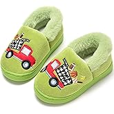 Ainikas Toddler Boys Girls Slippers Fluffy Little Kids House Slippers Warm Fur Cute Animal Home Slipper