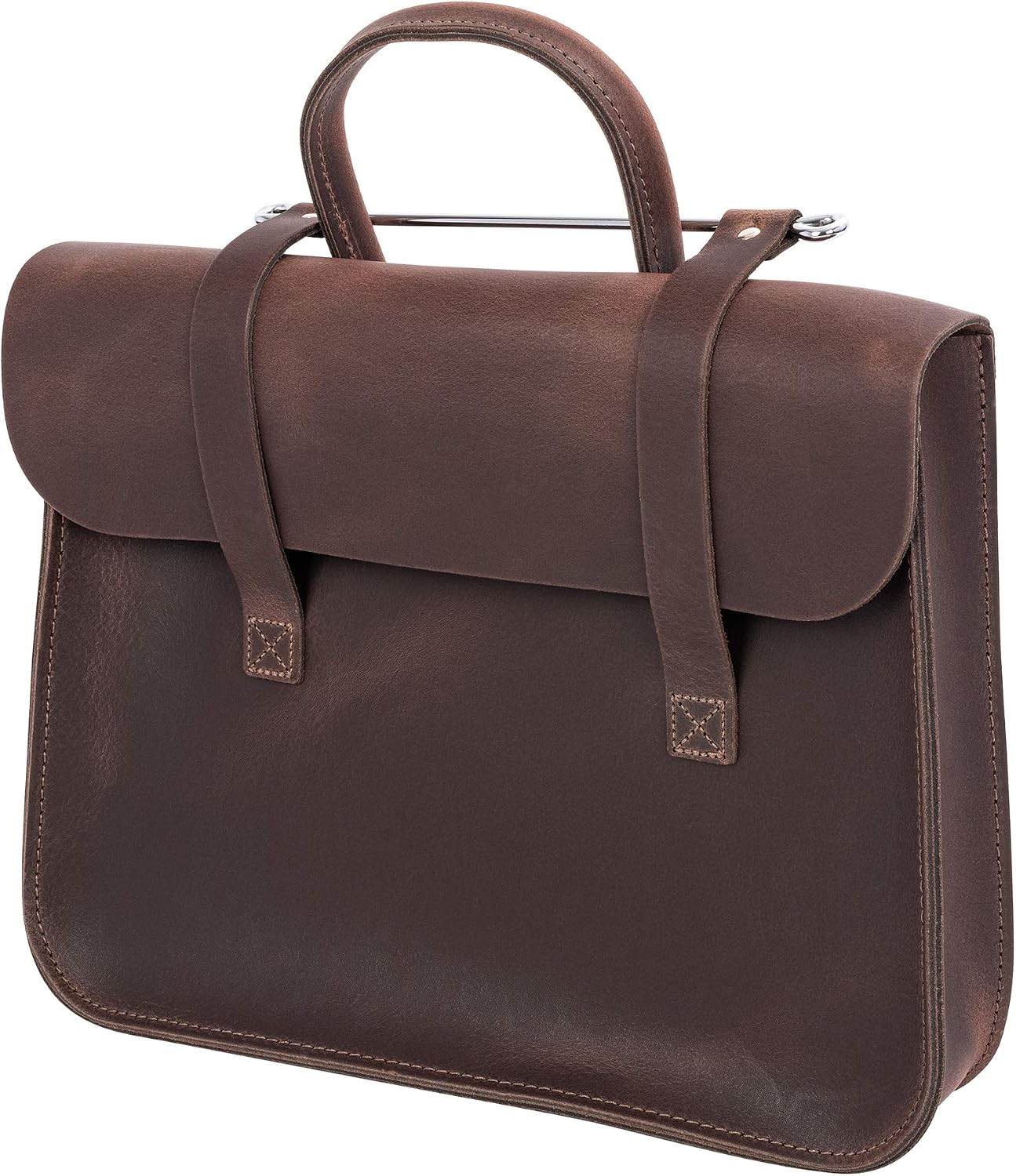 Oxford Traditional Leather MC2-WAL Sheet Music Carry Case, Antique Walnut