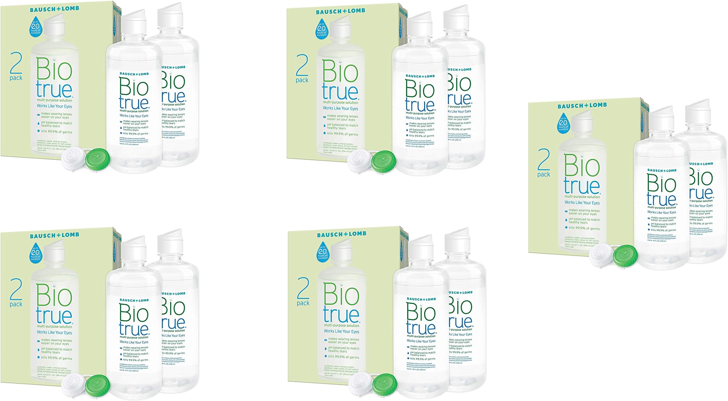 Biotrue Contact Lens Solution for Soft Contact Lenses, Multi-Purpose, 10 oz, (2 Count) - 5 Pack