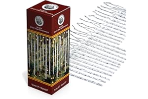 NORTHPOLEXPRESS Twisted Clear Glass Icicle Christmas Ornaments for Christmas Trees - Set of 24 Icicles Christmas Tree Decorations - Christmas Tree Ornaments Crystal