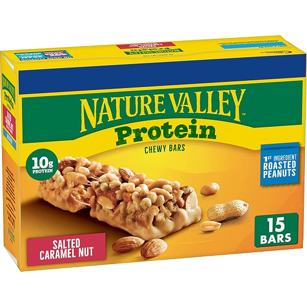 NATURE VALLEY PROTEIN CHEWY SNACK BARS, SALTED CARAMEL...