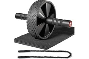 Vinsguir Ab Roller Wheel Kit- Ab workout equipment with Resistance Bands & Knee Mat，Exercise Roller for Core Strength Training & Home Gym Fitness, Abdominal Carver Machine for Men & Women