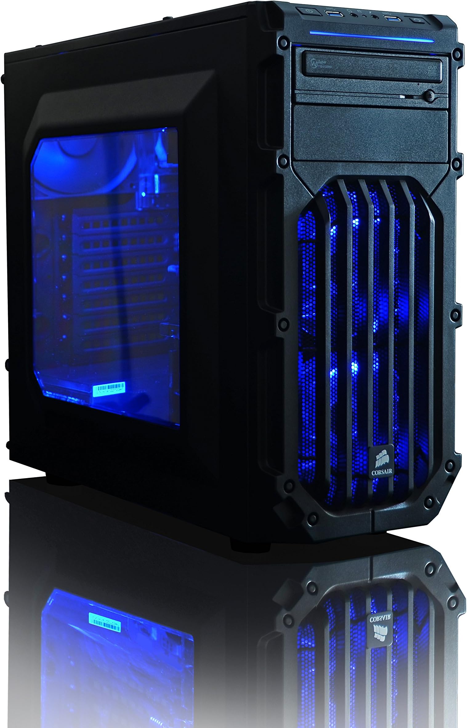 VIBOX Centre Desktop Gaming PC Package 4W - with Windows 10 OS, WarThunder Game Bundle, 22" Monitor, Gamer Headset, Keyboard & Mouse (4.0GHz AMD FX Quad Core Processor, Nvidia Geforce GTX 750 Graphics Card, 1TB Hard Drive, 8GB RAM, Green Corsair Case)