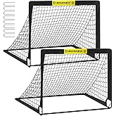 Soccer Goal - Backyard &amp; Indoor 7X5 / 6X4 / 4X3 ft Soccer Goals | Portable Pop Up Soccer Nets for Youth &amp; Adult, Outdoor Games, Soccer Training Equipment Ages 3-16 Year Gift