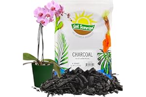 SOIL SUNRISE Horticultural Charcoal for Indoor Plants (4 Quarts), Hardwood Soil Additive for Orchids, Terrariums, and Gardening
