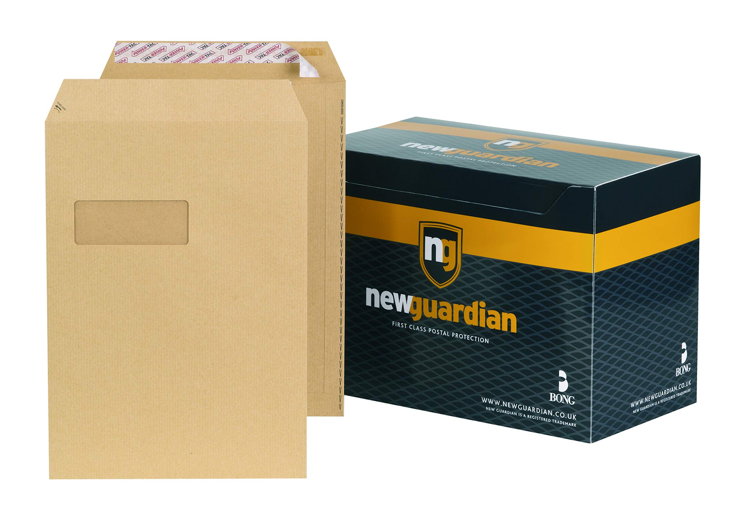 New Guardian F24203 Envelopes Heavyweight Pocket Peel and Seal Window Manilla C4 [Pack of 250]