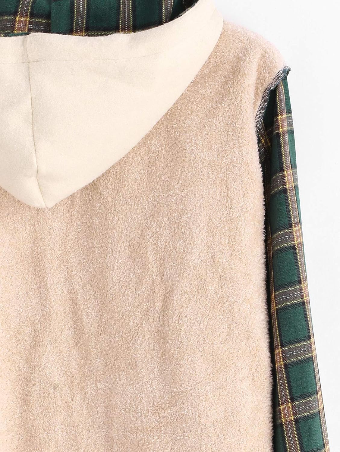 ZAFUL Men’s Plaid Fleece Hooded Jacket Unisex Flannel Lined Long Sleeves Drawstring Fuzzy Hoodie Shirt Coat at  Men’s Clothing store