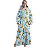 Capecage Blanket Hoodie, Long Hooded Blanket Sweatshirt as Birthday Gifts for Women Men, Long Wearable Blanket for Women Men.