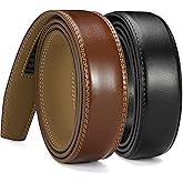 CHAOREN Ratchet Belt Replacement Strap 1 3/8”, Leather Belt Strap for 40MM Slide Click Buckle