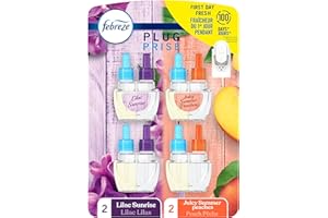 Febreze Plug In Air Freshener, Odor-Fighting Scented Oil Refill, Air Fresheners for Home and Bathroom and Kitchen, Long Lasti