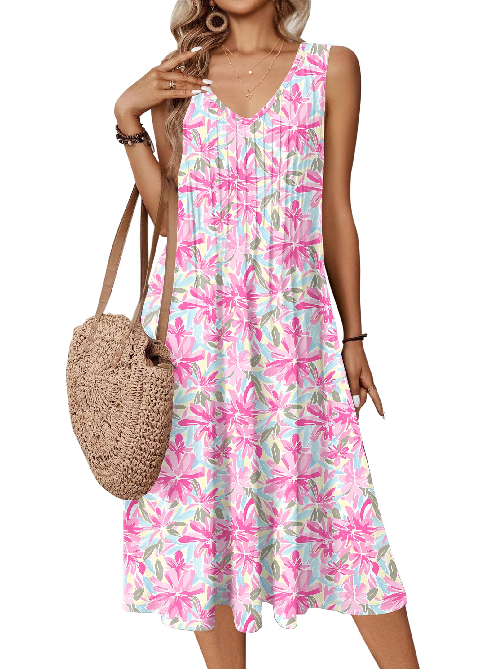 Zeagoo Women Summer Dress Sleeveless 2025 A Line