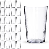 Carlisle FoodService Products Stackable Tumbler with Pebbled Exterior for Kitchen, Restaurants, And Fast Food, Plastic, 8 Ounces, Clear, (Pack of 24)