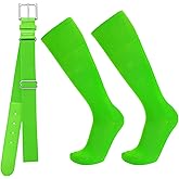 Baseball Socks and Belt Combo for Youth Adult - Softball Socks and Belt for Boys and Girls