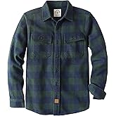 Dubinik® 13oz Ultra Heavyweight Flannel Shirt for Men Long Sleeve Mens Plaid Button Down Shirts Vintage 100% Cotton