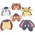 Fun Express Color Your Own Zoo Animal Masks - 12 Make Animal Faces Arts & Crafts Jungle Safari Party Zoo Animal Birthday Party - Kids Crafts Activities DIY Party favors - Dress Kids Home Activities
