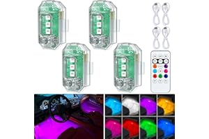 DINFU Upgraded Wireless & Rechargeable Anti-Collision LED Lights with Remote Control – Ultra-Bright,Adjustable Lighting for Car,Motorcycle,Bicycles,Drone,e-Scooter,Safety Light for Enhanced Visibility