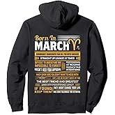 Born In March Aries Funny Birthday Gift Pullover Hoodie