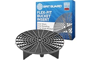 Grit Guard Flex Fit Bucket Insert - Removes Dirt from Wash Mitt for Car Detailing, 10” Diameter, 4 Self-Adjusting Tabs, Fits Car Wash Buckets from Auto Part Stores