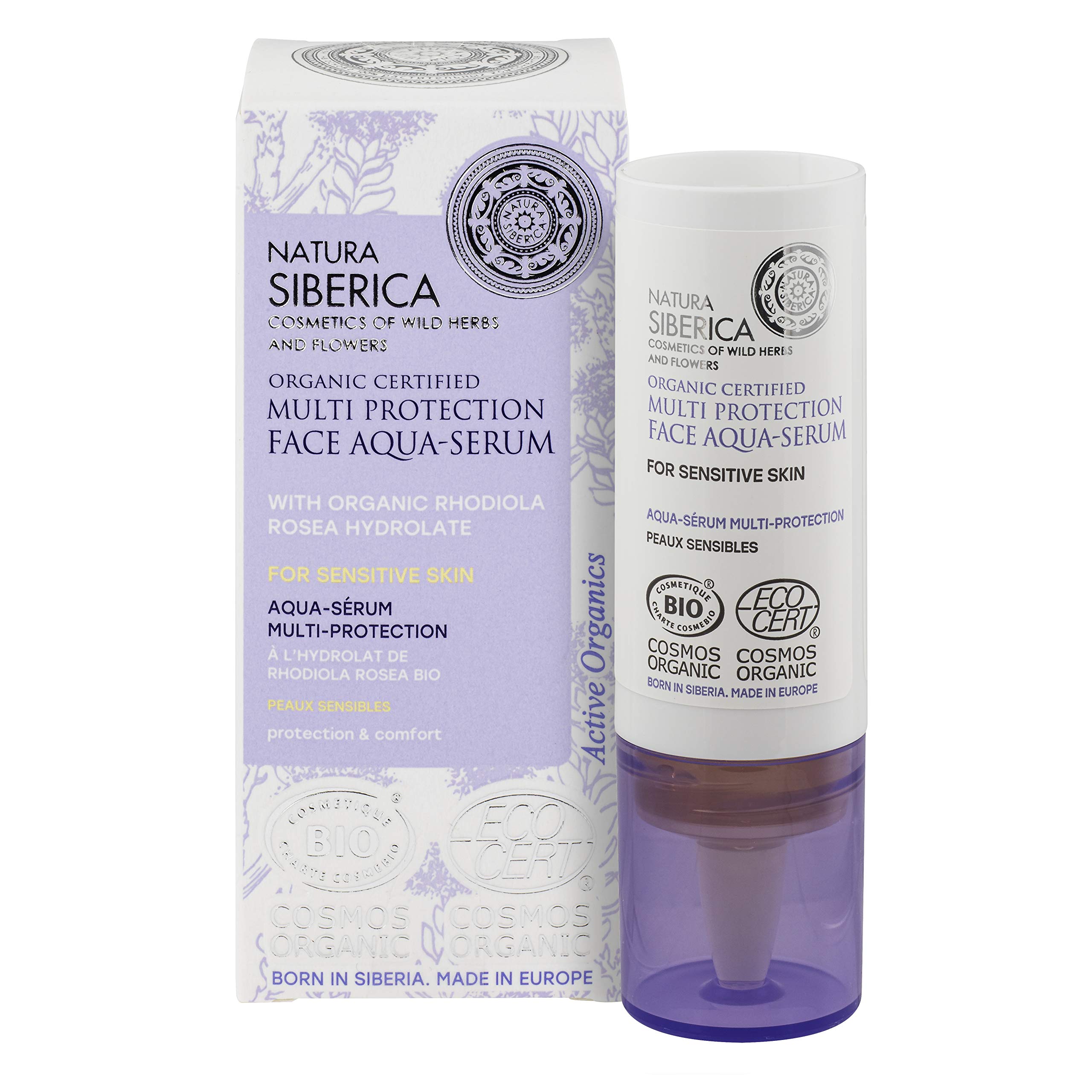 Natura Siberica Organic Certified Sensitive Skin, Multi Protection Face Aqua-Serum