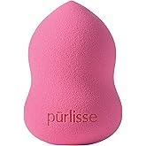 pūrlisse Perfect Glow Makeup Sponge for Foundation - Blending Sponge for Liquid, Cream & Powder - Reusable & Latex-Free Makeup Applicator - Precision Rounded Edges for Seamless Coverage (1 Count)