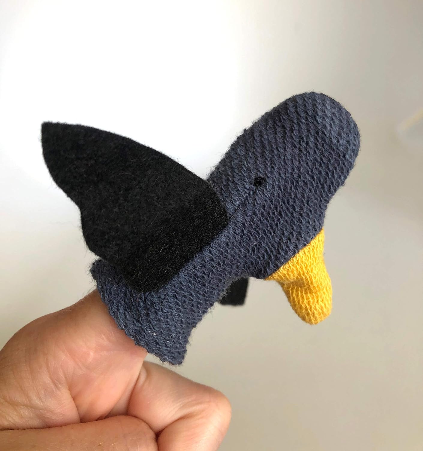 crow finger puppet