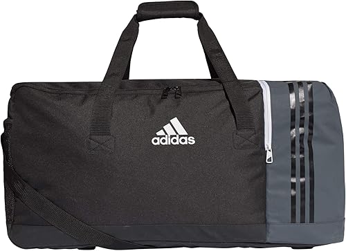 Amazon アディダス ダッフルバッグ Tiro チームバッグ M ブラック ダークグレー ホワイト Adidas アディダス スポーツダッフルバッグ
