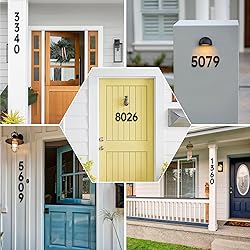6 Inch Self-adhesive House Numbers, Modern Floating