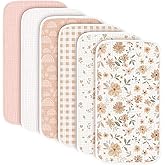 Konssy 6-Pack Muslin Baby Burp Cloths, Large 100% Cotton Burping Clothes, Soft & Absorbent for Newborns, Baby Boys and Girls