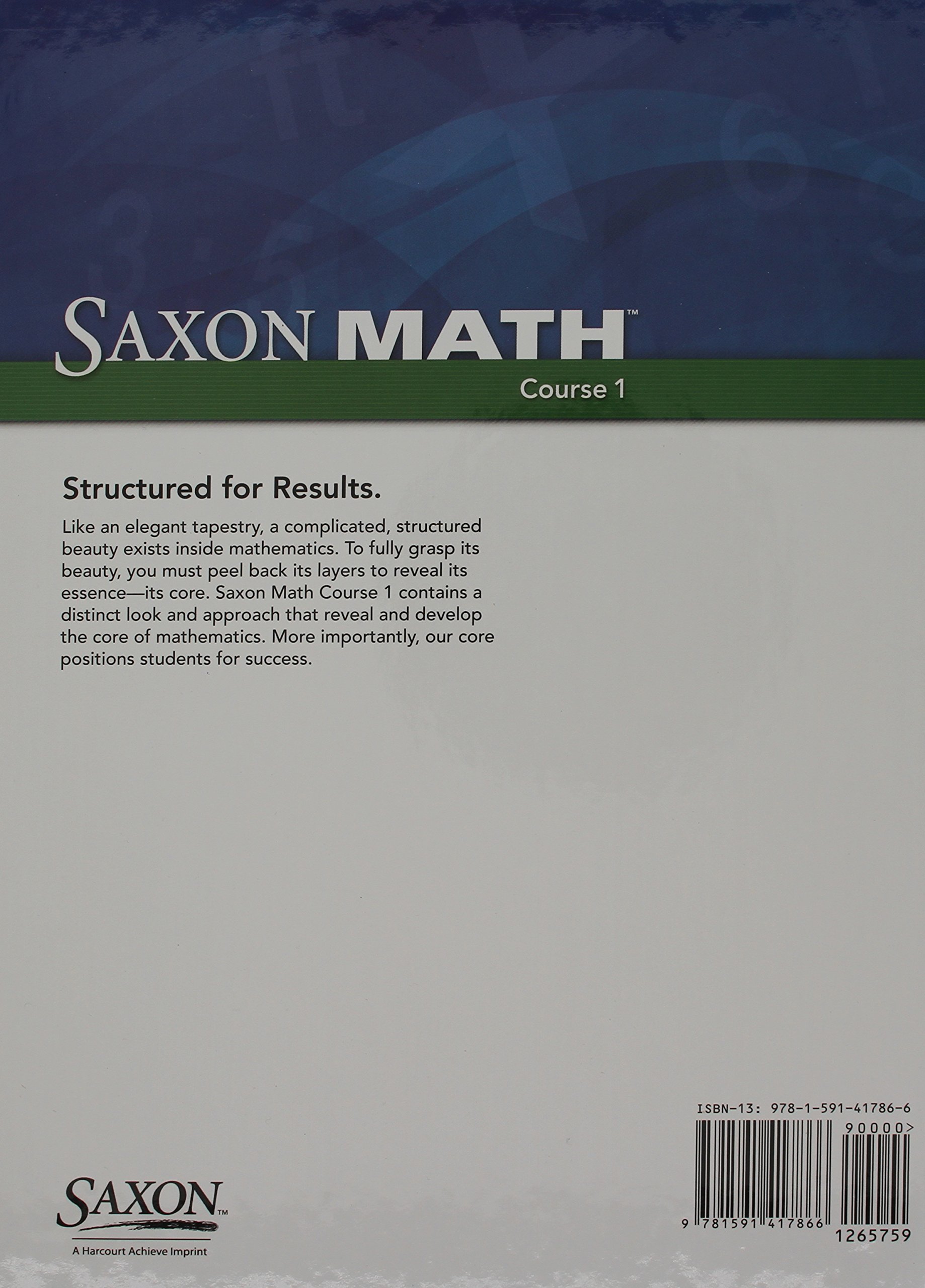 Saxon Math Course 1 Teacher Manual Volume 2 (2007): Stephen Hake:  9781591417866: Amazon.com: Books