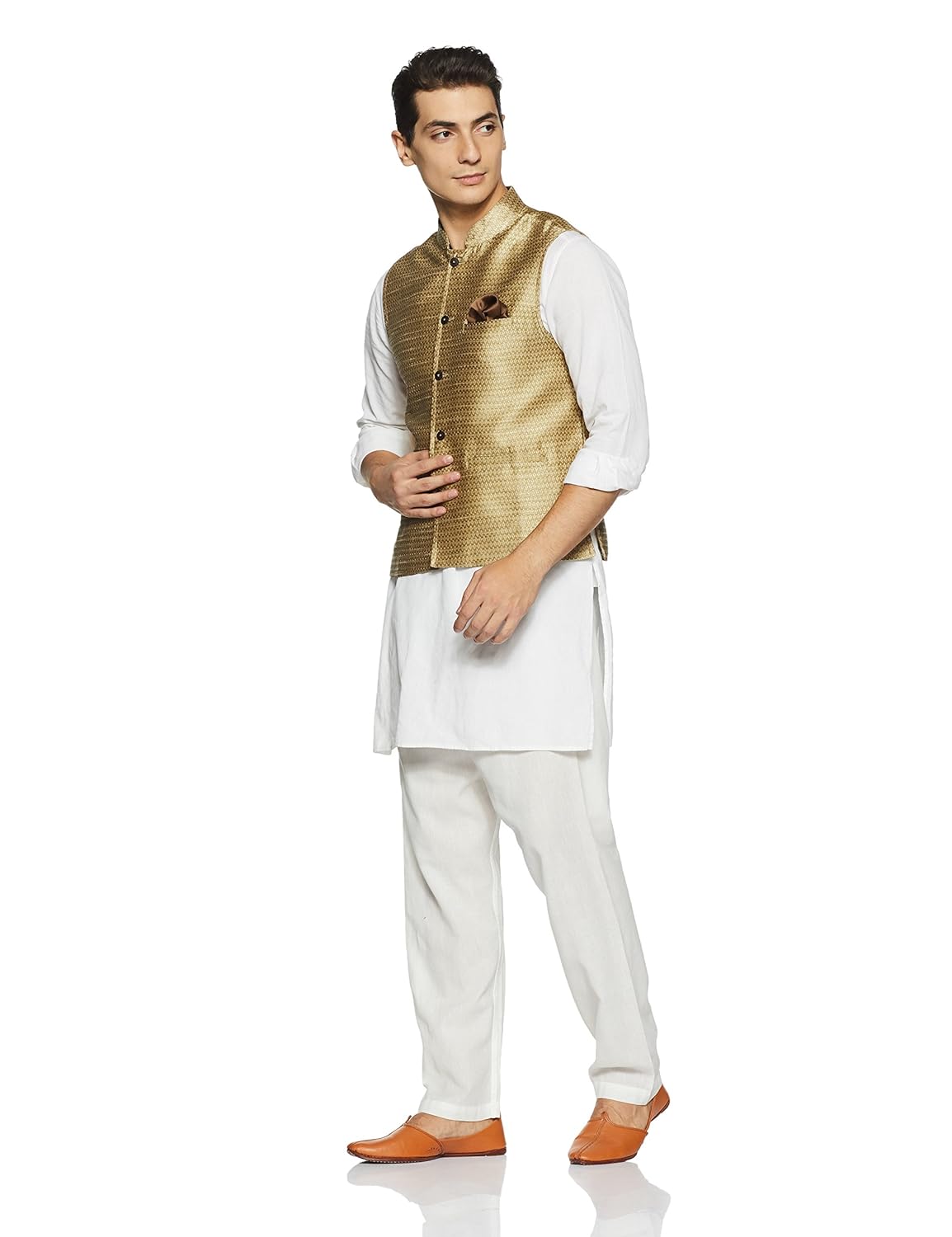 ethnicity men's banded collar jacket