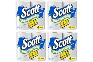 Scott Rapid Dissolve Bath Tissue Made for RVs and Boats (16 Rolls)