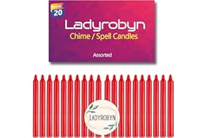 LADYROBYN Spell Candles (Set of 20, Red)