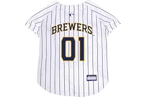 PETS FIRST Official MLB Milwaukee Brewers Pet Jersey for Dogs & Cats, Size XX-Large - Stylish Baseball Jersey for Your Furry Fan - Show Off Team Spirit with The Perfect Fan Apparel Gear for Pet, Dog & Cat