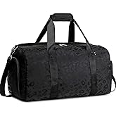 Dance Bag for Girls Duffle Bag Girls Overnight Bags Sleepover Gym Gymnastics Bags with Shoe Compartment and Wet Pocket,Leopard Shape