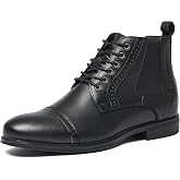 ArcBrothers Men's Chelsea Boots, Relaxed Fit Roomy Toe Box Design, Premium Leather Slip-on Ankle Boots, All-Day Comfort