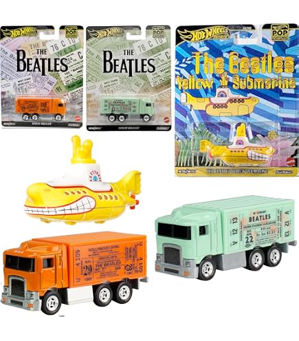 Amazon.com: Hot Wheels The Beatles Series 4/5 Real Riders - Deco