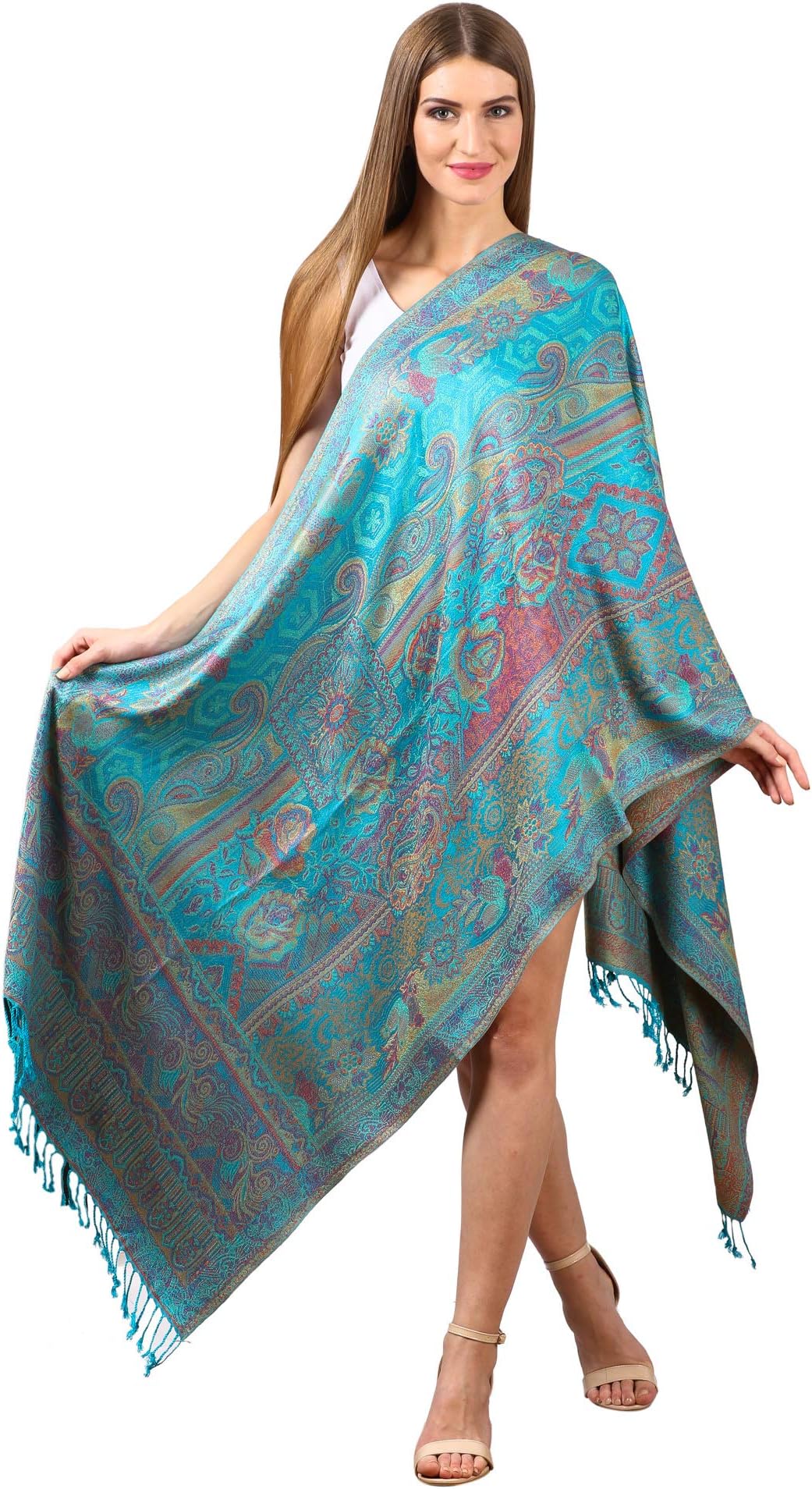 Pashtush Women's Soft Bamboo Scarf, Casual Shawls, Stoles, Wraps (size 28 x 80 inches)