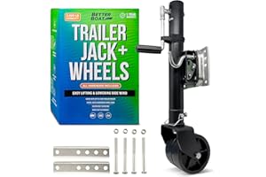 2000lbs Boat Trailer Jack with Wheel Trailer Tongue Jack Wheel Marine Trailer Jacks Bolt On Lift Roller Swivel Stands Utility