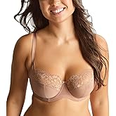 Panache Women's Nina Underwire Stretch Lace Side Support Bra | Balcony Style, Full Coverage for Large Busts