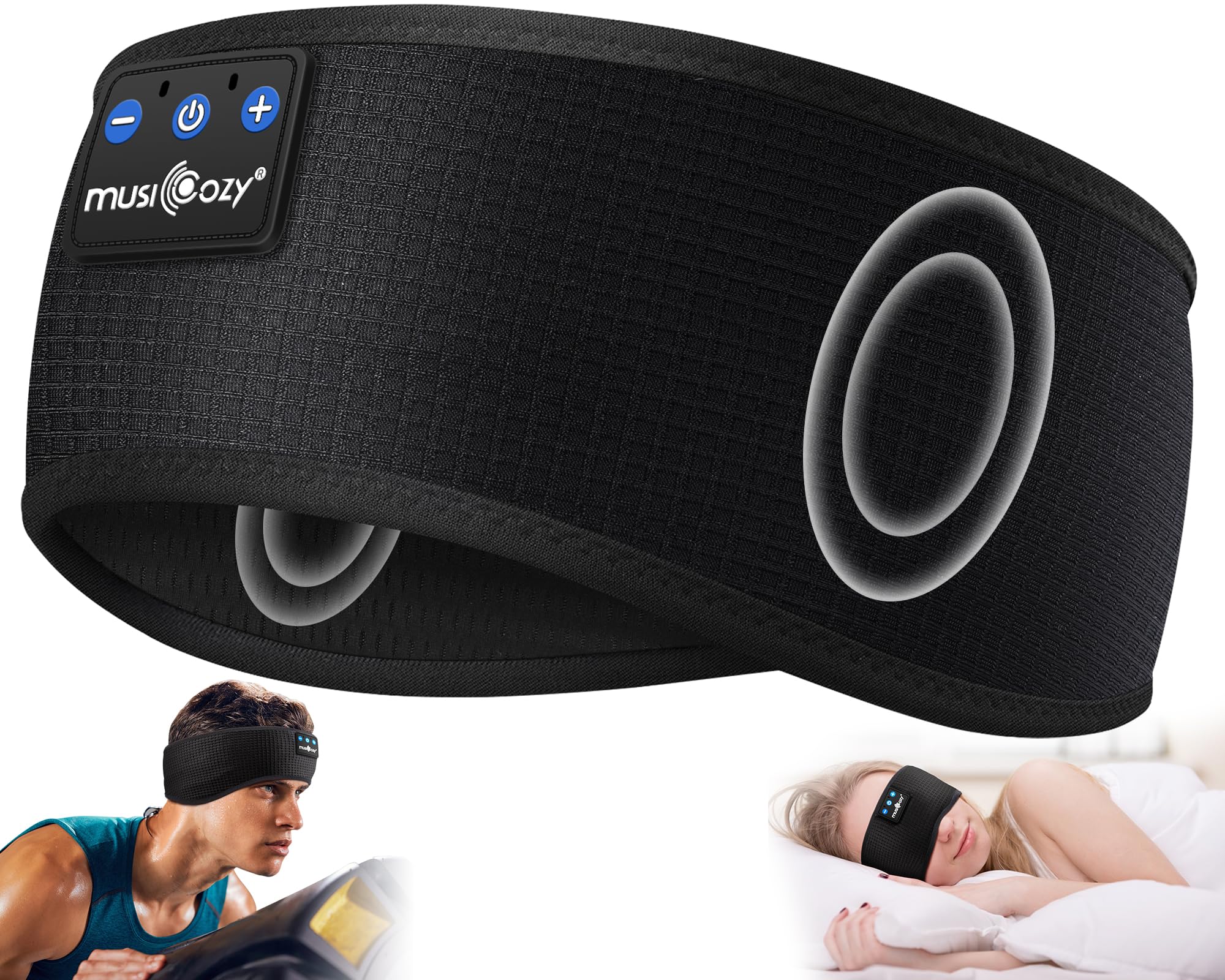 Photo 1 of MUSICOZY Sleep Headphones Wireless, Bluetooth 5.4 Headband Sports Sleeping Headphones Eye Mask Earbuds Breathable Music Headband Perfect for Workout Running Travel Yoga