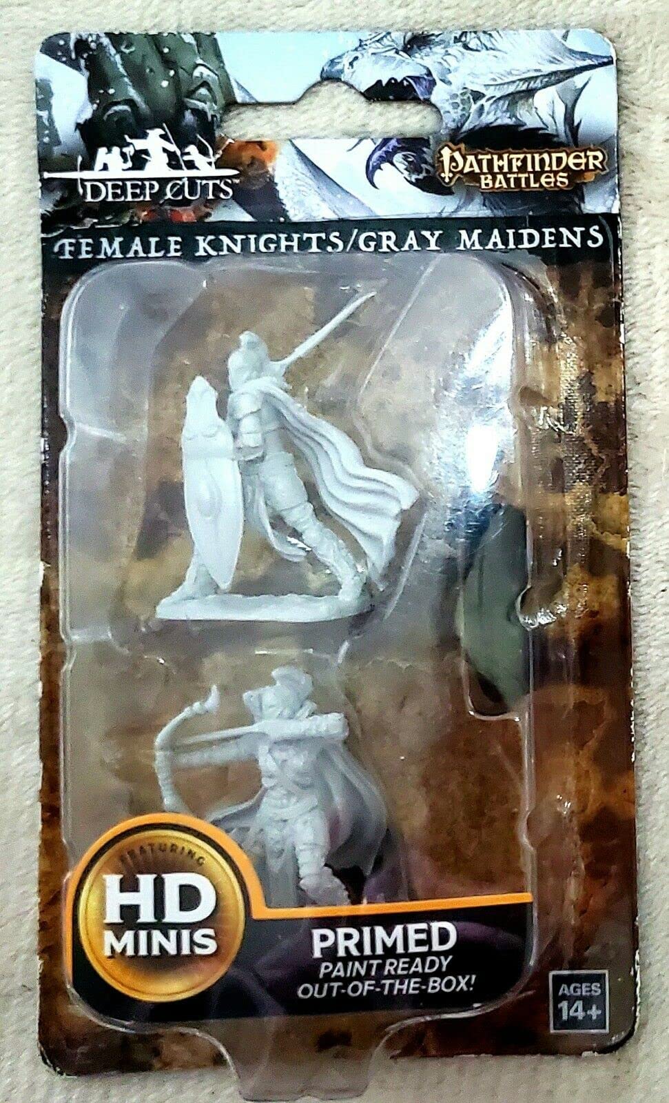 WizKids: Pathfinder Deep Cuts Unpainted Minis: Female Knights/Gray Maidens