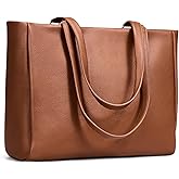 befen Genuine Leather Work Laptop Tote Bag for Women Ladies Totes Shoulder Purses Satchel Handbag with 15" Compartment
