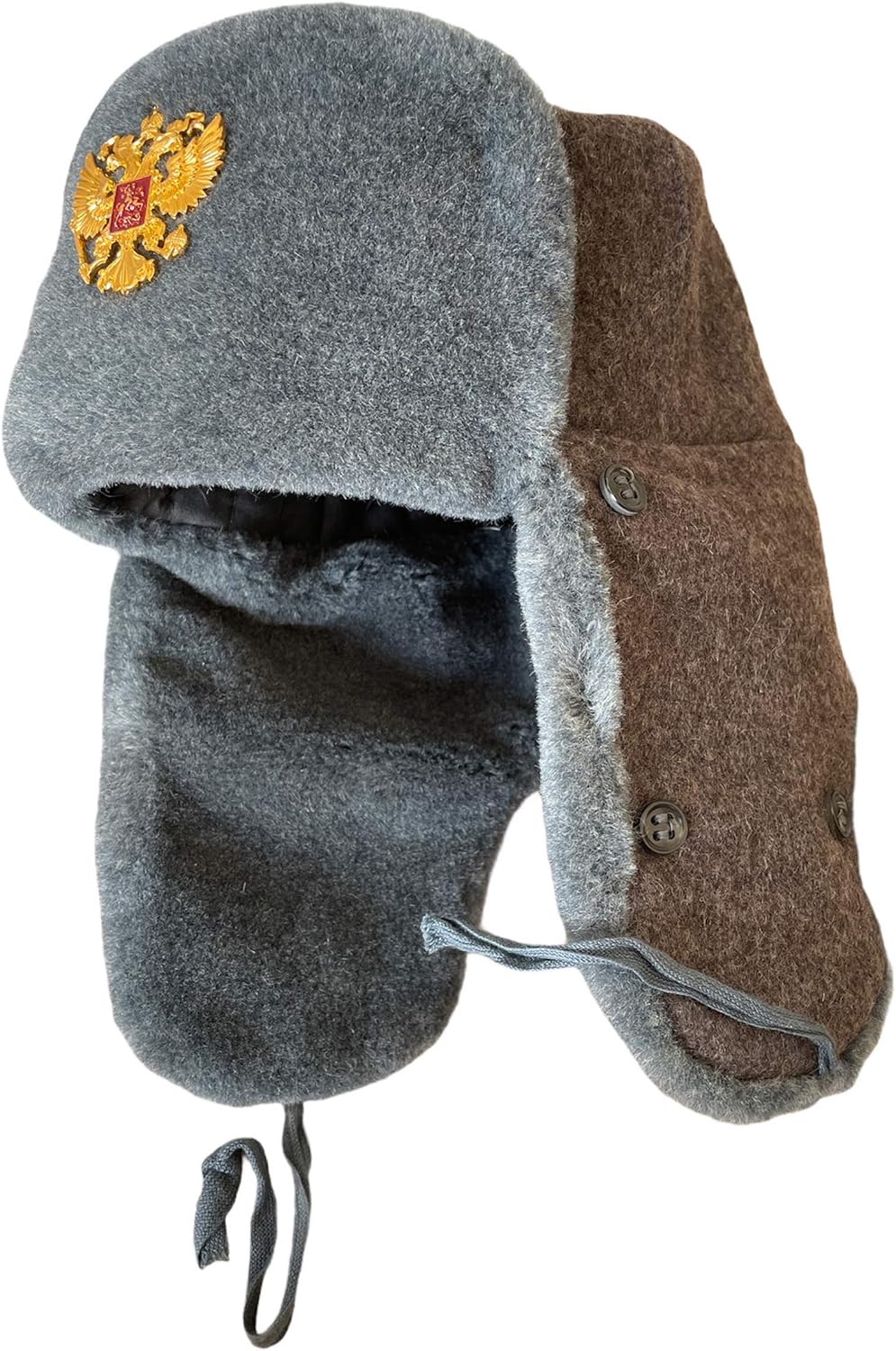 Authentic Russian Army Soldier Ushanka Winter Hat with Eagle Badge Amazon.co.uk Clothing