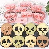 Mini Skull Cookie Cutter Set, Interchangeable DIY Halloween Biscuit Stamps | Sugar Skull Molds for Cookie Decorating, Cupcakes, Día de los Muertos, Day of the Dead Pastries & Party Treats