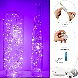SunKite 16 Packs 20 LED Purple Fairy String Lights