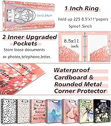 3 Ring Binder 1 Inch, Three Ring Binders Organizer