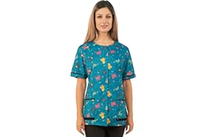 Ladybird Line Blue Dog Design Waterproof Pet Grooming Smock for Dog Bathing and Pet Groomers (X-Large)